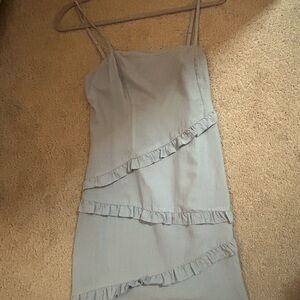 Speechless light blue Ruffled Mini Dress